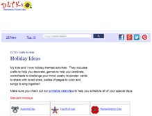 Tablet Screenshot of dltk-holidays.com